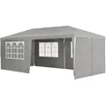 Juskys Partyzelt, Grau, Metall, 300x250x600 cm, Sonnen- & Sichtschutz, Pavillons & Pergolas