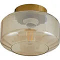 Lindby Deckenleuchte Hildur, amber, Glas, Ø 22 cm - Beige