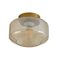 Lindby Deckenlampe Hildur in Creme aus Glas (1 flammig, E27) - Deckenleuchte Lampe Wohnzimmerleuchte