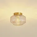Lindby Deckenleuchte Lampe Hildur amber Glas Ø 22 cm