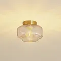 Lindby Deckenlampe 'Hildur' in Creme aus Glas (1 flammig, E27) - Deckenleuchte,