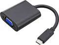 MMOBIEL USB Typ C zu VGA Adapter Male zu Female HDMI für Macbook PC Laptop (SCHWARZ)