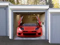Sportwagen in der Garage - Deko-Effekt-Bild für Tore