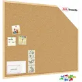 ALLboards Memoboard ALLboards Pinnwand mit Holz Rahmen Korktafel Korkwand 100 cm x 80 cm