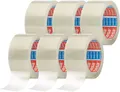 Tesapack 64014 im 6er Pack - Geräuscharmes Paketklebeband zum Verpacken von