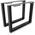 HEVVA Möbelfüße GRAZ 25 cm Hoch 30 cm Tief 2er Set Schwarz