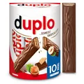 Duplo – Schokoriegel mit feiner Nugatcreme, knuspriger Waffel & zarter Vollmilchschokolade – Schmeckt knusperleicht – 1 Packung mit 10 Einzelriegeln (10 x 18,2 g)