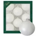 Krebs Glas Lauscha GmbH Christbaumkugeln Weihnachtskugeln Glas Ø 7 cm 8 Stück satinweiß