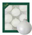 Christbaumkugeln Weihnachtskugeln Glas Ø 7 cm 8 Stück satinweiß
