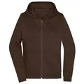 Promo Zip Hoody Lady Klassische Sweatjacke mit Kapuze braun, Gr. M