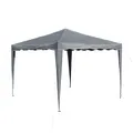 Metall Faltpavillon Pavillon Zelt Überdachung Sonnenschutz 3x3 Meter Grau