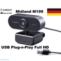 Midland W199 Webcam USB Plug-n-Play Full HD Autofocus & Mikrofon Home Office TOP