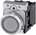 Siemens 3SU11520AB701BA0 3SU1152-0AB70-1BA0 Leuchtdrucktaster Frontring Metall, Hochglanz Knopf Silber, Klar 1St.