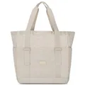 LARKSON Strandtasche Beige - Smilla - Badetasche mit Reißverschluss - Shopper Tasche Damen & Herren - Familie Strand Beach - Einkaufstasche aus Recyceltem PET