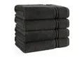 HAMMETEX Handtuch Set 4er Set Handtücher 50x100 cm, 100% Baumwolle, Weich & Saugstark, Frottier (Set, 4-St), mit Bordüre, einfarbig, weich