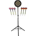 Stagecaptain DBS-1715C BullsEye Champion Dartscheibe + Ständer Set Schwarz