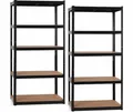Stagecaptain 2X Set Heavyrack Lagerregal - 5 variabel montierbare Böden - Pulverbeschichtetes Metall - auch als Werkbank umbaubar - Tragkraft pro Boden: 175 kg - Tragkraft gesamt 875 kg - Schwarz