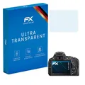 atFoliX Schutzfolie kompatibel mit Nikon D5600 Folie, ultraklare FX Displayschutzfolie (3X)