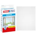 tesa Insect Stop Klett Fliegengitter für Fenster - Insektenschutz mit Klettband, zuschneidbar - Mückenschutz ohne Bohren - 1 x Fliegen Netz - 150 cm x 180 cm - Weiß