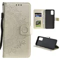 CoverKingz Handy Case kompatibel mit Samsung Galaxy A72 - Handy Cover mit Kartenfach Phonecase - Smartphone Hülle klappbar Motiv Mandala Gold