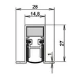Athmer Türdichtung Schall-Ex® DUO L-15/28 OS 1-404 2-s.L.1083mm