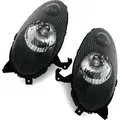 TYC Scheinwerfer Set für Nissan Micra K12 1/200310/2007 H4 HALOGEN in Schwarz