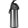 ONVAYA® Airpot Pumpkanne | 1,9 Liter | Isolierkanne | Thermoskanne | Getränkespender | Edelstahl mattiert | Kaffeekanne | Doppelwandig