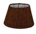 Dirk Davids Leuchten GmbH Lampenschirm Lampenschirm für Tischleuchte in Oval Leinen Boucle Braun TL 25-16-16, Hochwertiges Design