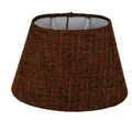 Lampenschirm für Tischleuchte in Oval Leinen Boucle Braun TL 25-16-16