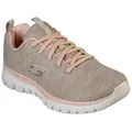 Skechers Graceful - Twisted Fortune Sneaker Freizeitschuh, Halbschuh, Schnürschuh mit Memory Foam beige|rosa 37 EU