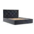 POLSTERBETT Torno 140/200 cm Dunkelgrau im Kronos Stoff