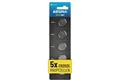 ABSINA Knopfzellen CR2025 5er Pack - CR 2025 Knopfzelle, CR2025 Batterien Knopfzelle, (1 St)
