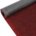 ANRO Schmutzfangmatte Flur Läufer Schmutzfangläufer Fußmatte Teppichläufer Flurteppich Türmatte Meterware Rot 100x80cm