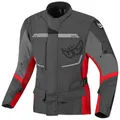 Berik Tourer Wasserdichte Motorrad Textiljacke, grau-rot, Größe 50 für Männer