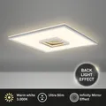 BRILONER Toro LED Deckenlampe Infinity Spiegel Tunneleffekt Chrom-Matt 42 cm 22W