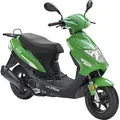Motorroller LUXXON "ECO", grün, Motorroller & Mofas, 45 km/h, B:655cm H:1100cm L:1735cm