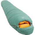Mountain Equipment Damen Glacier 700 Regular Daunenschlafsack (Damen bis -6°C / max. Körpergröße 170cm / Gewicht 1,19kg) - RV links - Sage