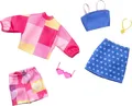 Barbie Fashions 2er-Pack - Pinke Bluse und Short + Blaues Top und Rock