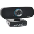 Redflexx REDCAM RC-250 Full HD-Webcam mit 1080p (1920x1080) USB-Anschluss, Integriertes Mikrofon mit Noise Cancelling, Panoramagelenk 360 Grad horizon