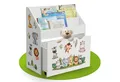 Juskys Bücherregal Kinder Bücherregal, 3 Fächer, Spielzeugkiste, kindgerecht, anbringbaren Stickern