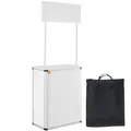 VEVOR Tragbare Messetheke Messetresen, 785 x 380 x 1815 mm Messestand Ausstellungs-Thekenständer, Faltbarer Promotion-Einzelhandels-Bartisch