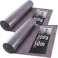 TECPO 2x Malervlies Abdeckvlies 50x1m rutsch- und wasserfest 200g/m2