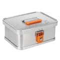 Alubox B8 - Aluminium Transportbox 8 Liter Alukiste mit Gummidichtung - Inhalt vor Staub und Spritzwasser geschützt, abschließbar