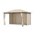 Blumfeldt Mondo 3x4 Pavillon mit Metallrahmen und 4 Seitenwänden 10046877