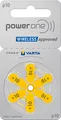 12 x Varta Power One Hörgerätebatterien 1,4V 100mAh P10 2x6er-Pack PR70