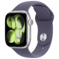 Apple Watch Series 11 GPS 42mm Cassa Alluminio Argento Sport Band Viola Nebbia