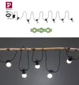 Paulmann Plug&Shine LED Lichterkette IP44 24V 3000K 7 Lampen Dimmbar