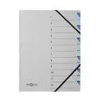 1-20x PAGNA Ordnungsmappe "Easy Grey", A4, 12 Fächer, grau / blau BIS 66% RABATT
