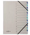 PAGNA Ordnungsmappe 'Easy Grey', A4, 12 Fächer, grau / blau