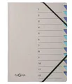 PAGNA Ordnungsmappe Easy Grey, DIN A4, 12 Fächer, blau
